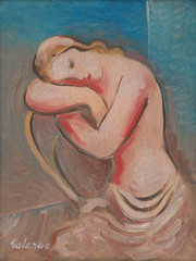 Mikuláš Galanda – Seated Model, Fine Art Print on Archival Paper
