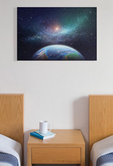 Exoplanet In Outer Space Fantasy Galaxy Picture Art Print Poster 24×36 inch