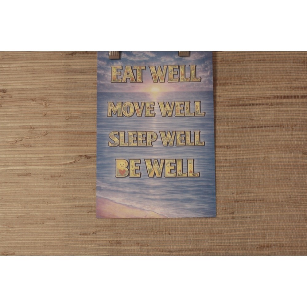 Wellness Poster Eat Move Sleep Be Well Beach Sunset Art Print
