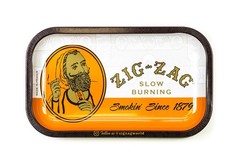 Metal Rolling Paper Tray Small 10.75″ x 6.5″ Classic Orange Elegant Design