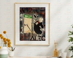 Alec Monopoly Wall St Art Print| Mounted Canvas | Framed Canvas |Acrylic