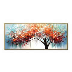 Textured Tree of Life Wall Art for Living Room, Gold Framed 3D Abstract Tree …