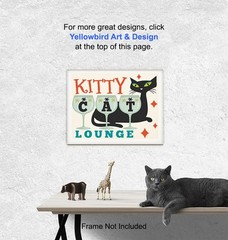 Mid-century modern Wall Decor – Mid-century modern Wall Art – Kitty Cat – Minima