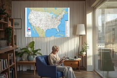 United States Map US USA Road Poster Wall Mural Travel Educational Atlas Chart