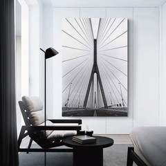 Art Poster Bridge Bathroom Unframed Indoor Canvas Artwork 12×18 Inch 1-Piece