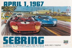 1967 Sebring Florida Race Vintage Style Auto Racing Wall Art – POSTER 20″x30″