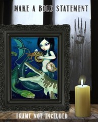 Strangeling Cretaceous Mermaid- 11×14 Unframed Art Print Poster – Decor and Gift
