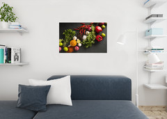 Fresh is Best Vegetables Herbs And Spices Photo Art Print Poster 24×36 inch