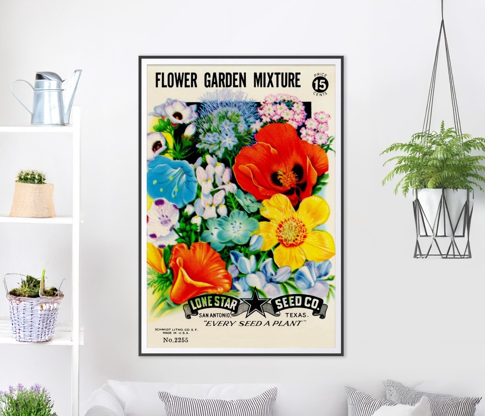 Vintage Garden Seed Packet Digital Print (multiple poster sizes)