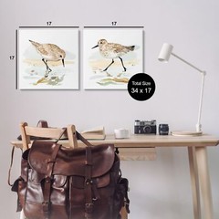 Stupell Industries Sea Birds on Shore 2 Piece Canvas Wall Art Set by Victoria…