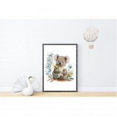 Wall Art Print A4 | Koala 5 – NO FRAME not INCLUDED PRINT ONLY