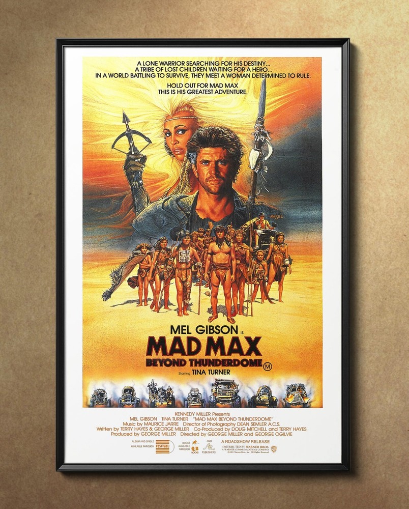Mad Max Mel Gibson Tina Turner 1985 Movie Poster 24″x36″ Glossy Unframed 8533