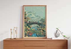 LOTR Minimalist Earth Map Poster, Tolkien Wall Art, Fantasy Decor Gift