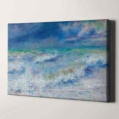 Seascape (1897) by Pierre-Auguste Renoir Coastal Ocean Canvas Print Wall Art