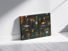 Surreal Fish Magic Style Canvas Print, Dreamlike Abstract Wall Art Decor