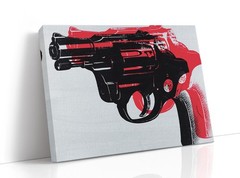 canvas art print giclée – poster – pillow. andy warhol. gun