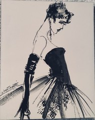 4 Wrapped Canvas Wall Art Anne Tavoletti Parisian Fashion, Editorial Sketches Lg