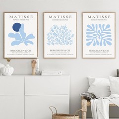 3Pcs Blue Coastal Wall Art Prints Coastal Granddaughter Aesthetic Wall Decor …