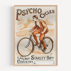 Psycho Cycles Starley Bros. Coventry Moore (UK) Bicycle 1892 Retro Vintage Poste