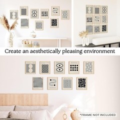 Bauhaus Poster Mid Century Modern Wall Decor Abstract Geometric Wall Art Bauhaus