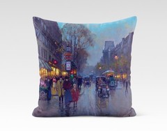 stretched canvas art print giclée – poster – pillow. Boulevard des Italiens.