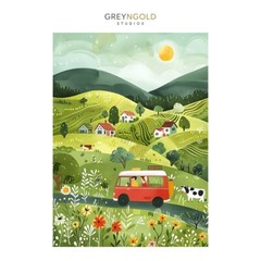Kids Room Decor Cute Posters Wall Art Print pick size A4/A3/A2/90x60cm