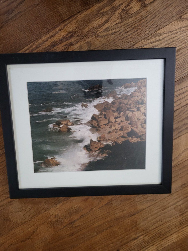 Beach Ocean Seascape Shore Color Framed Photograph 16×20 inch