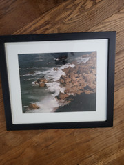 Beach Ocean Seascape Shore Color Framed Photograph 16×20 inch