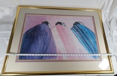 Dolona Roberts «Spirit Blanket» Native American Heavy Double Matted Framed Print