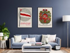 Vintage Belarus Poster 1920 – White Red White Flag ⬜🟥⬜ Maciej Buraczok Poem