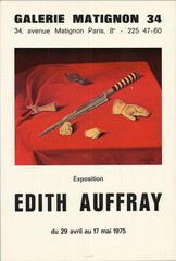 EDITH AUFFRAY Galerie Matignon 34 24.5″ x 16.5″ Offset Lithograph 1975