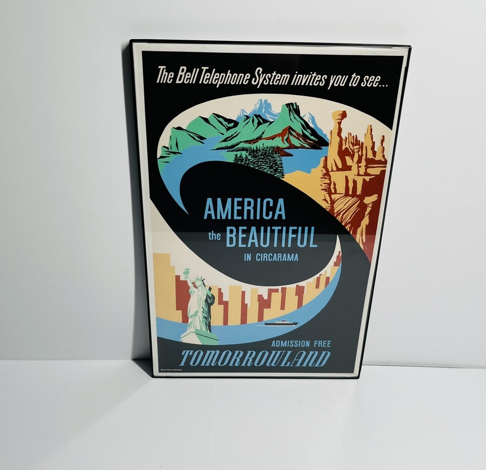 America the Beautiful FRAMED Attraction Poster 12″x18″ ~ Disneyland