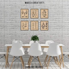 Interlocking Figure Patent Prints, 6 (8×10) Unframed Photos, Wall Art Decor f…
