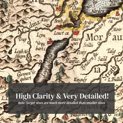 Old Map of Scotland 1623 – Vintage Scotland Art Wall Decor