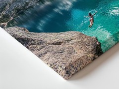 Mountain Lake Landscape Canvas Wall Art Nature Scene Crystal Clear Water Print
