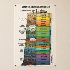 Earth Geological Time Scale Science Chart Poster Wall Decor | Multiple Sizes