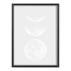 Blake Mod Moon It’S Just a Phase by the Creative Bunch Studio Framed Glass Art P