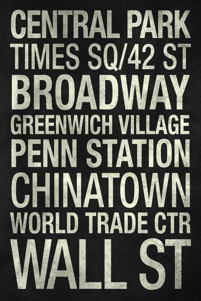 Subway Stations New York City Black and White Art Print Poster 24×36 inch