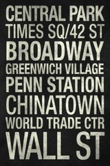Subway Stations New York City Black and White Art Print Poster 24×36 inch