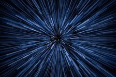 Speed Of Light Jump Lightspeed Stars Blurred Streaking Outer Space Poster 24×16