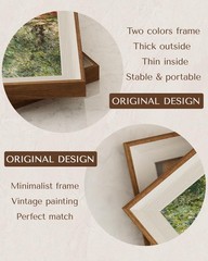 Framed Canvas Wall Art Vintage Floral Botanical Wall Decor Farmhouse Flower P…
