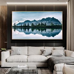 Mountain Lake Tree Nordic Poster Canvas Painting Wall Art Poster Print Wall Deco