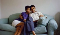 YOUNG BARACK MICHELLE OBAMA GLOSSY POSTER PICTURE PHOTO PRINT cool fun old 5552