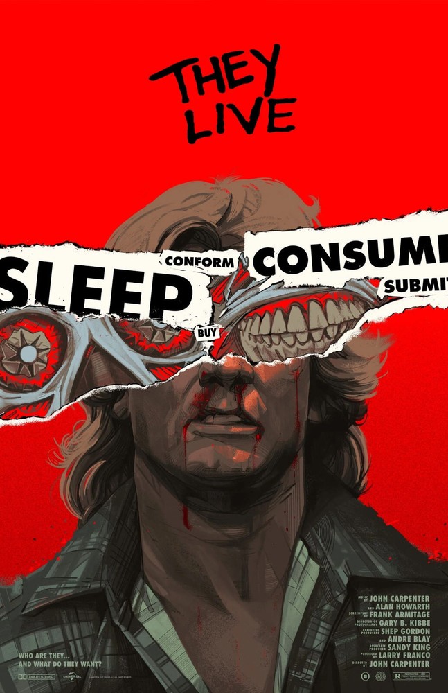 AA5591 They Live Film By John Carpenter 1988 Artwork Movie Poster 11×17