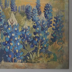 TEXAS BLUEBONNET Wall Art, Retro Botanical Home Decor, State Flower Poster Print