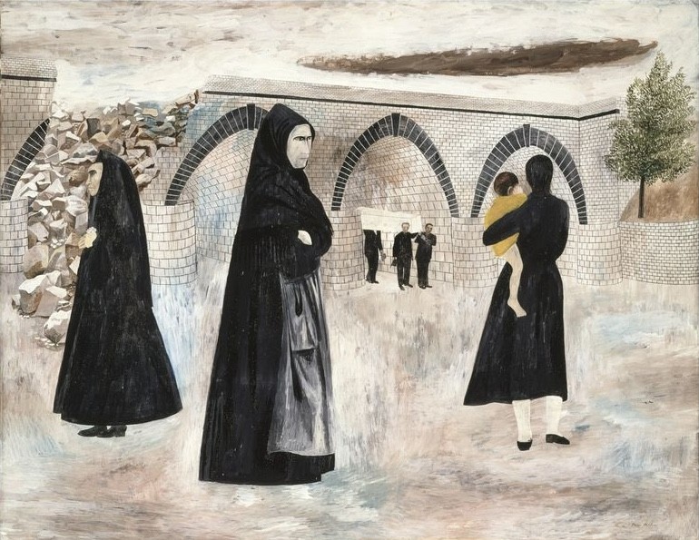 Ben Shahn Italian Landscape Painting 1943–44 – War-Era European Scene