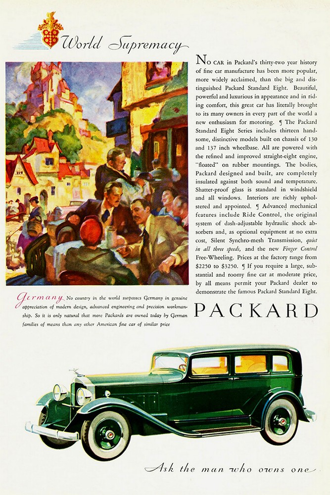 Packard Standard Eight Sedan 1932 Car Vintage Wall Art Home Decor – POSTER 20×30