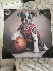 Notoriart Basketball Icon Pup Canvas Wall Art