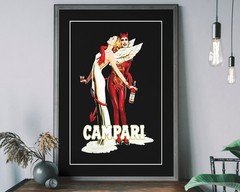 Vintage Devil and Angel Cocktail Poster
