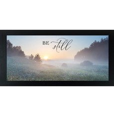 Be Still Christian Sunrise Framed Wall Art Wide Landscape Decor | Multiple Sizes